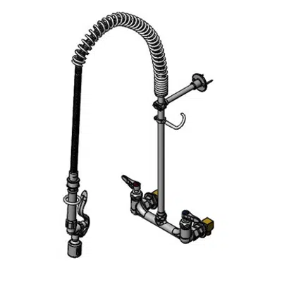 Imagem para B-0133-CR-BJ-SK Pre-Rinse, EasyInstall, 8" Wall Mount, Ceramas, Lever Handles, B-0107-J, PRSV Swivel,}