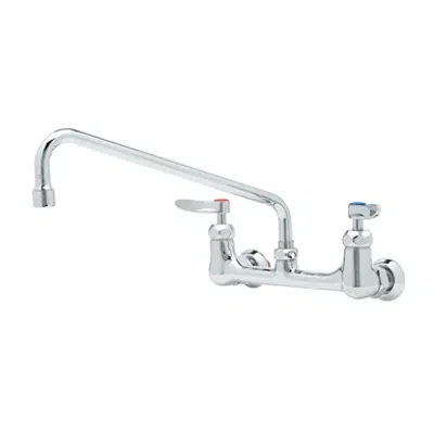 B-0231-EE-CR 8" c/c Double Pantry Faucet, Wall Mount, Ceramas, 12" Swing Nozzle, 00EE Male Inlets图像