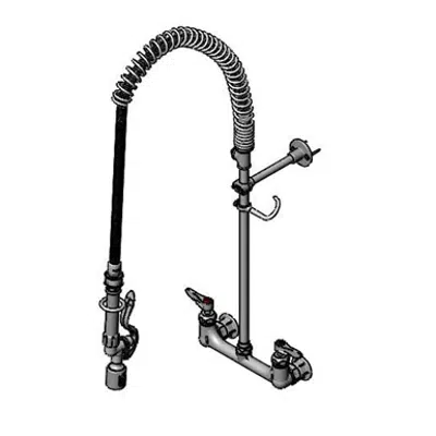 Image for B-0133-CR-BJSTK Pre-Rinse Unit, 8" Wall Mount, Ceramas, Tee, B-0107-J-SWV Spray Valve, Bracket, B-0230-K