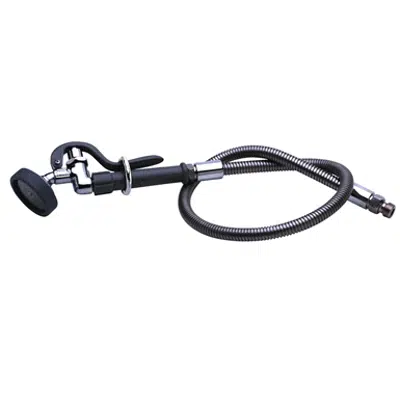 Image pour B-0950 Spray Assembly, 44" Flex Stainless Steel Hose, Self-Closing Angled Spray Valve