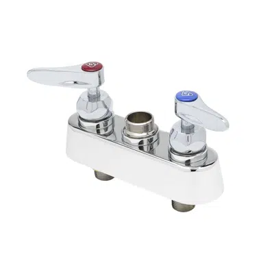 billede til B-1110-CR-LN 4" Deck Mount Workboard Faucet, Less Nozzle, Cerama, Lever Handles