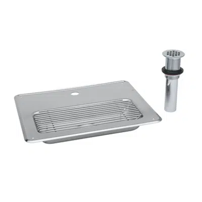 Image for B-1231 Drip Pan, Stainless Steel, Drop-In Grid, 1-1/4" Drain Tailpiece, 7/8" Deck Hole