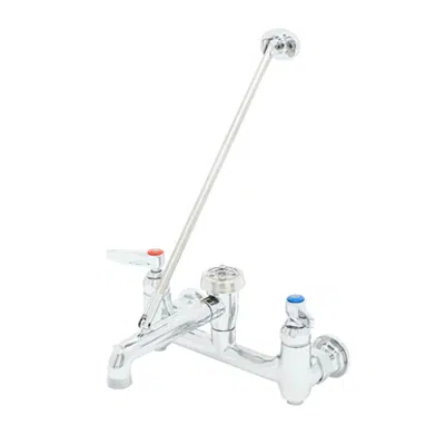 Image pour B-0665-BSTP Service Sink Faucet, Wall Mount, 8" Centers, Built-In Stops, Vacuum Breaker, Polished