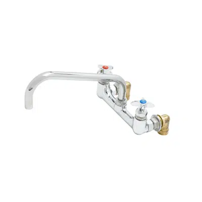 B-0290 BIG-FLO Mixing Faucet, 8" Wall Mount, 12" Swing Nozzle, 00LL Inlet Elbows için görüntü