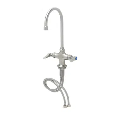 Image for S-0300 Stainless Steel Double Pantry Faucet, Single Hole Base, Swivel/Rigid Gooseneck