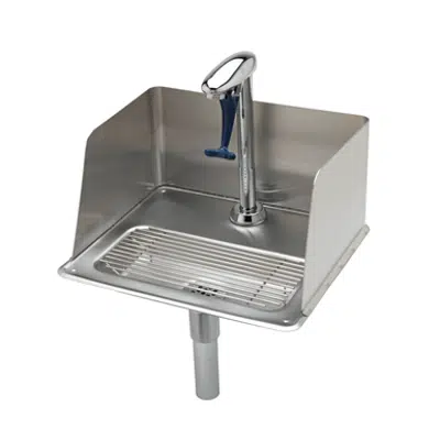 B-1235 Glass Filler Water Station, Pedestal Glass Filler, Drip Pan with Splash Guard için görüntü