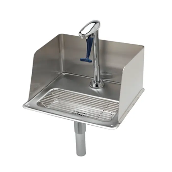 B-1235 Glass Filler Water Station, Pedestal Glass Filler, Drip Pan with Splash Guard