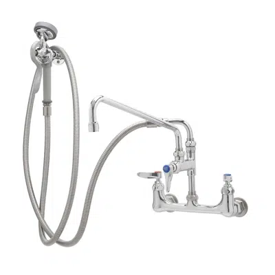 Immagine per B-0175-06 Pre-Rinse: 8" Wall Mount Base, Add-On Fct w/ 8" Swing Nozzle, Hose & Angled Spray Valve