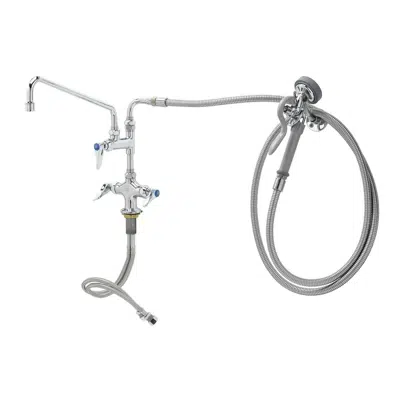 Image for B-0176 Spray Assembly, Single Hole Base, 12" Add-On Faucet, Angled Spray Valve