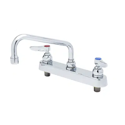 Obrázek pro B-1122 Workboard Faucet, Deck Mount, 8" Centers, 10" Swing Nozzle, Lever Handles