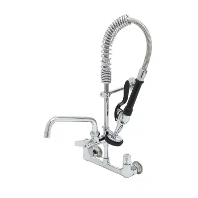 Image for 5MPH-8WLN-08 Equip Mini-PRU: 8" Wall Mount Faucet, 5SV, 8" Swing Nozzle, Lever Handles, Wall Bracket