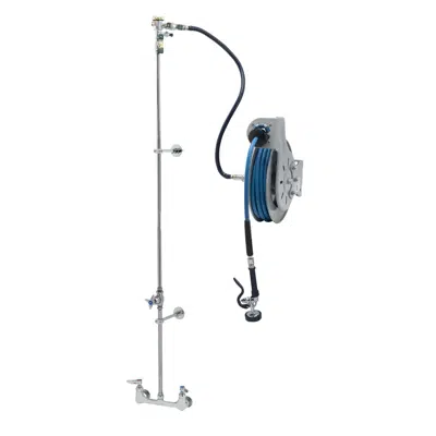 Immagine per B-7232-U01XS1E Hose Reel System, 3/8" ID x 35' Open Hose Reel, Vac Brkr, Exposed Piping and Accessories