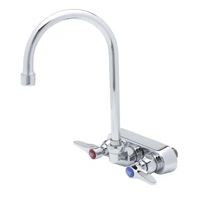 billede til B-1146-WS Workboard Faucet, Wall Mount, 4" Centers, Swivel Gooseneck w/ 1.5 GPM Aerator & Lever Handles