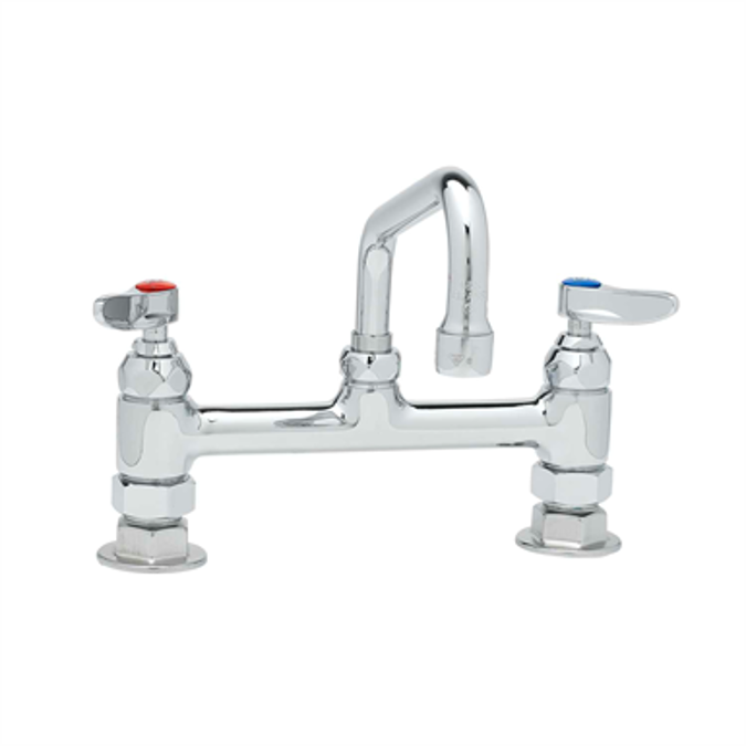 BIM objects - Free download! B-0222 Double Pantry Faucet, Deck Mount, 8 ...