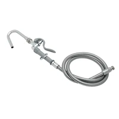 B-1413 Pot & Kettle Filler, Quick-Connect Hook Nozzle, Flexible Stainless Steel Hose için görüntü