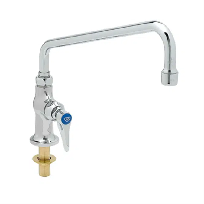 B-0206 Single Pantry Faucet, Single Hole Base, Deck Mount, 12" Swing Nozzle (062X)
