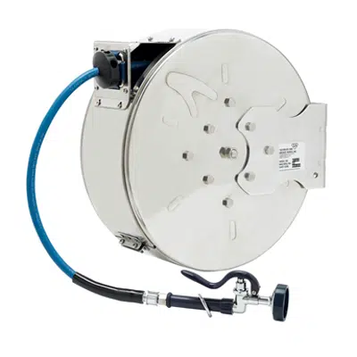 Image for B-7142-C01 Hose Reel, Enclosed, Stainless Steel, 50' Hose, 3/8" ID with Spray Valve