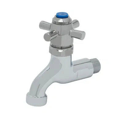 B-0708 Sill Faucet, Self-Closing, 1/2" NPT Male Inlet, 3-7/8" Wall to Center of Spout için görüntü