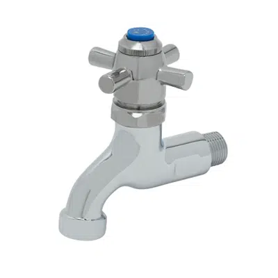 Image for B-0708 Sill Faucet, Self-Closing, 1/2" NPT Male Inlet, 3-7/8" Wall to Center of Spout