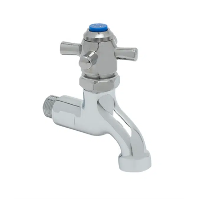 B-0708 Sill Faucet, Self-Closing, 1/2" NPT Male Inlet, 3-7/8" Wall to Center of Spout