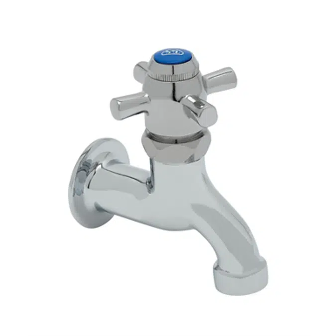 B-0706 Sill Faucet, Self-Closing, 1/2" NPT Female Inlet, 3-7/8" Wall to Center of Spout