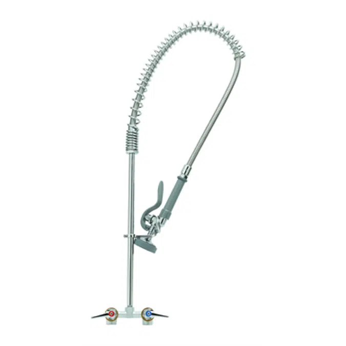 B-0163 Pre-Rinse, Spring Action, Concealed Faucet Body, Lever Handles, B-0107 Spray Valve