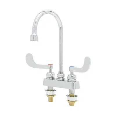 Image for B-1141-XSCR4V05 Workboard Faucet, 4" Deck Mount, 6" Swivel GN, 0.5 GPM VR Outlet, 4" Handles, XS Shanks