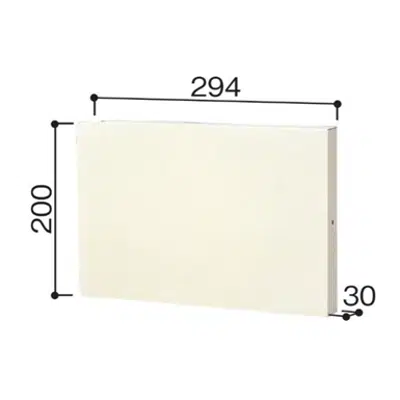 Image for レンジフード横幕板 シロッコ用 ホワイト YMP20-345_W