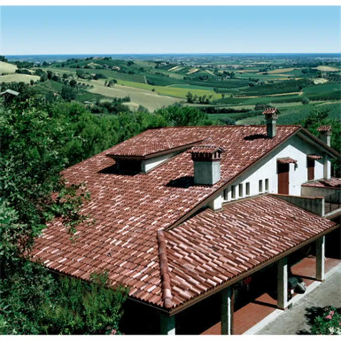 Roof system for concrete tile Coppo di Grecia