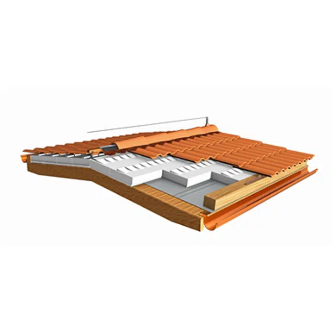 BIM objects - Free download! Roof system for concrete tile Coppo Titan ...