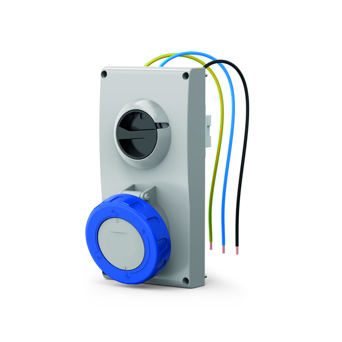 BIM objects Free download! Interlocked socket 63A BIMobject