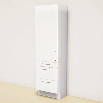 Material Cabinet, 1 door, 3 drawers图像