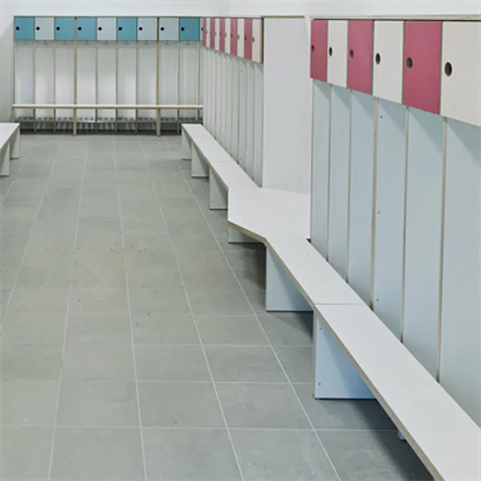 Preschool locker with bench