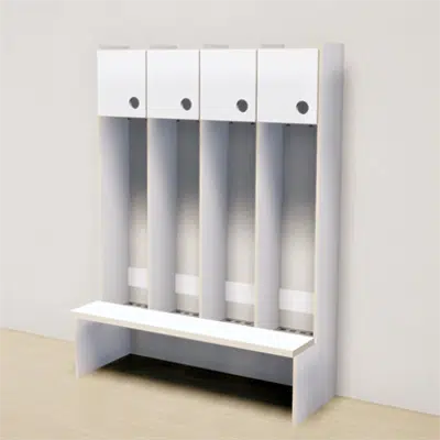 Preschool locker with bench图像