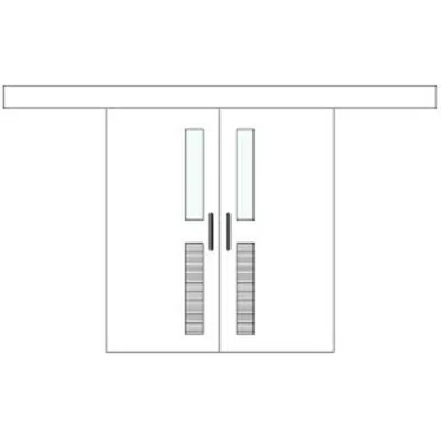 afbeelding voor BIMobject TH x Thai Obayashi_DoubleSlideDoor_Metal_180x210_G15x80_withLouver