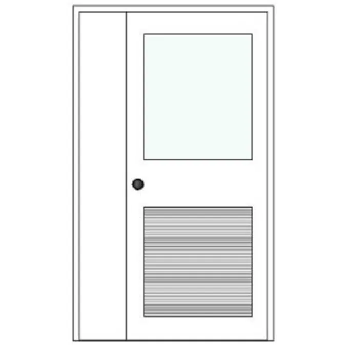 BIMobject TH x Thai Obayashi_UnevenSwingDoor_Metal_120x210_G69x80_withLouver