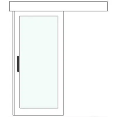 BIMobject TH x Thai Obayashi_SingleSlideDoor_Glass_90x210 için görüntü