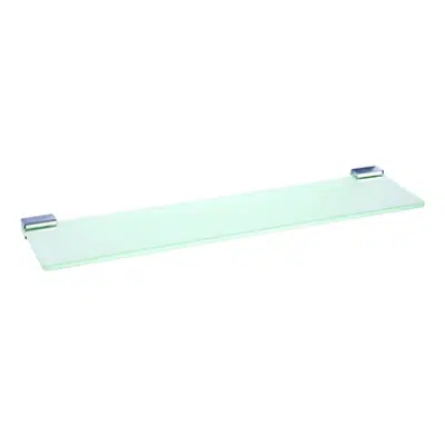 Image for Cavere Chrome Bathroom glass shelf 500x127x20