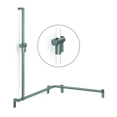 Image for Cavere Shower handrail with shower head rail, movable 750x1050x1200, left