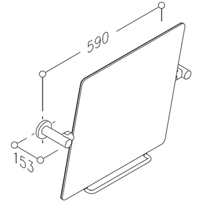 Objetos BIM - ¡Descarga gratis! Inox Care Inox Care Adjustable mirror ...