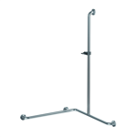 inox care shower handrail with showerhead holder 750x1100x1200, right