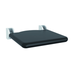 nylon care lift-up shower seat, padded seat colour black 410x410