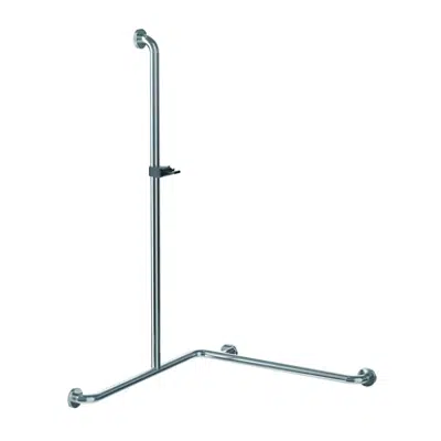 inox care shower handrail with showerhead holder 1100x1100x1200, left