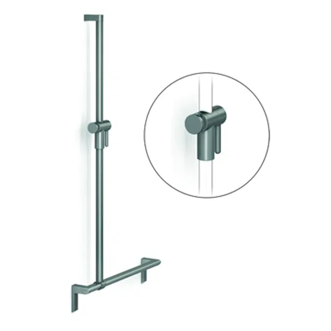 Cavere Shower handrail with shower head rail, movable 500 x 750