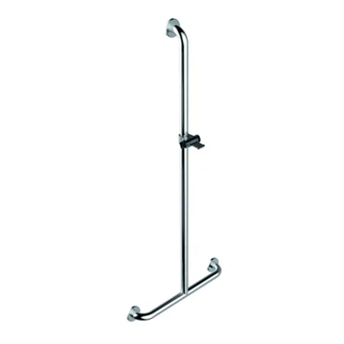 Inox Care Shower handrail with showerhead holder 500x1200