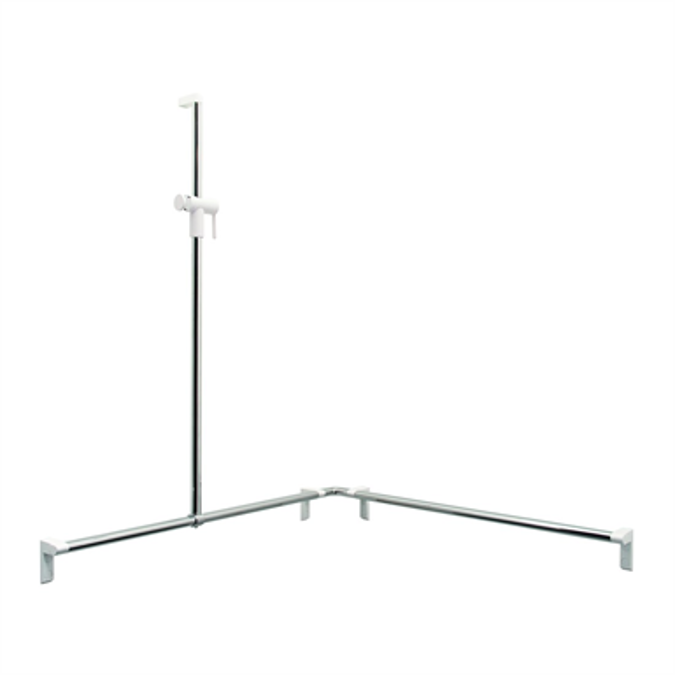 Objetos BIM ¡Descarga gratis! Cavere Chrome Shower handrail with