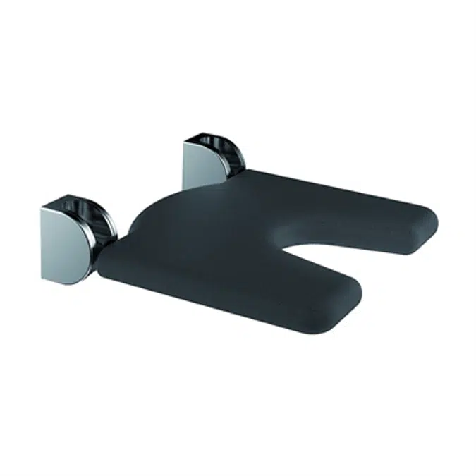 Inox Care Lift-up shower seat 450x450 hygienic seat, black