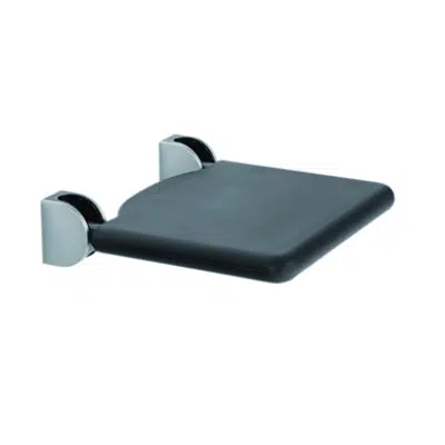 inox care lift-up shower seat, 410x410, padded seat black