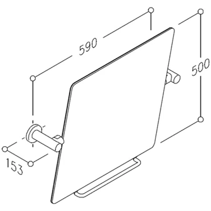 Cavere Miroir inclinable 590x500 