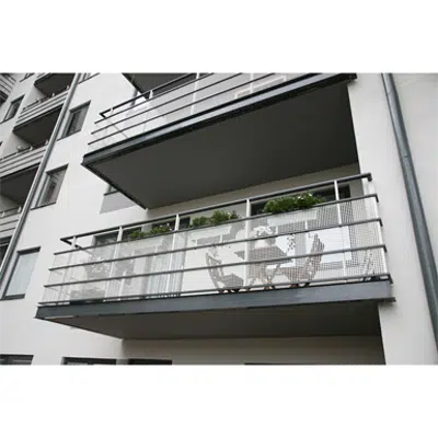 изображение для Balcony Railing Sheet Metal Perforated Side Mounted